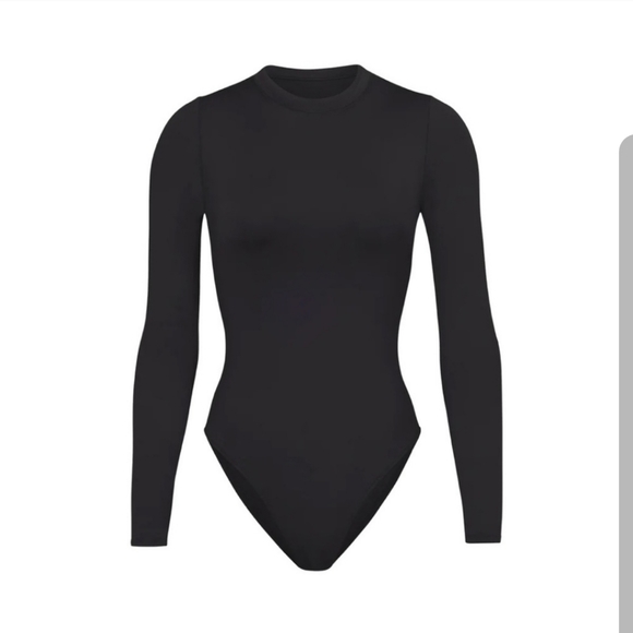 NWT SKIMS Swim Long Sleeve One Piece Zip Back - Picture 2 of 2